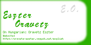 eszter oravetz business card